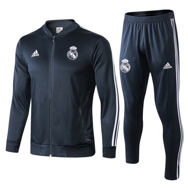 Trainingsanzug Real Madrid 2018-19 Grau Marine Fussballtrikots Günstig